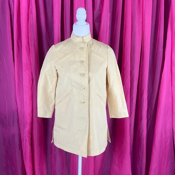 Vintage Little Miss Mack Mackintosh buttercream overcoat trench coat, XL - Picture 1 of 11